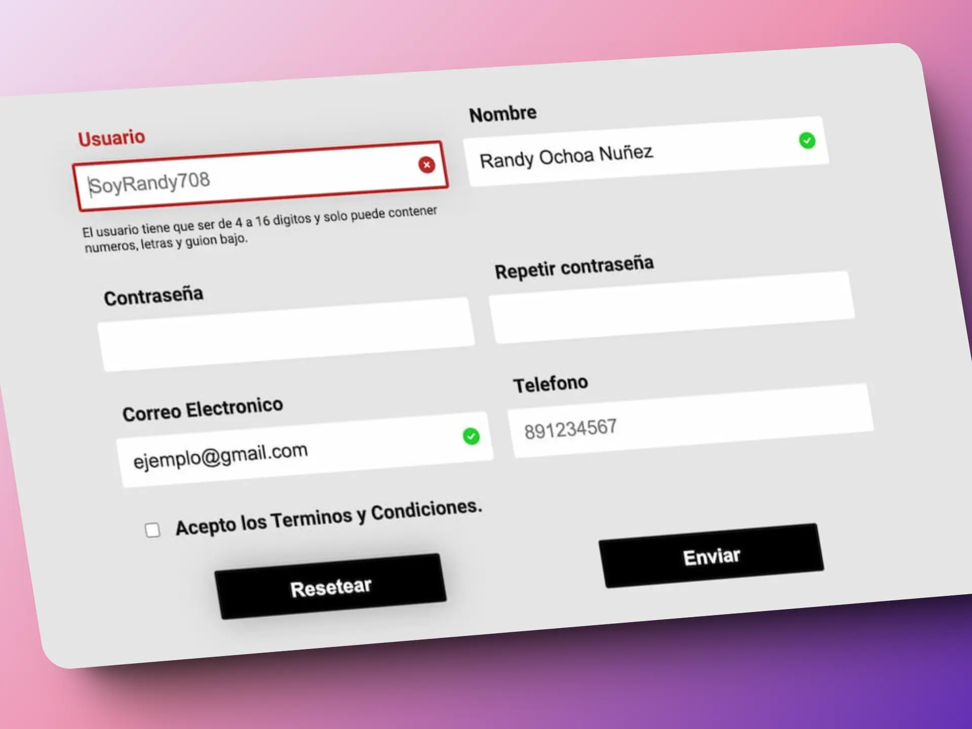 FormularioValidaciones